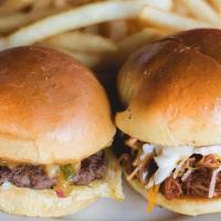 Easy Sliders  · Served “as-is” only. Choose two sliders. Burgers are topped with American Cheese and Diner R...