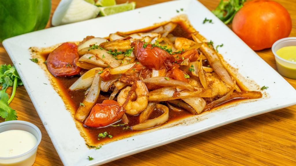 Criollo Fish With Shrimp · Served with any two side orders.