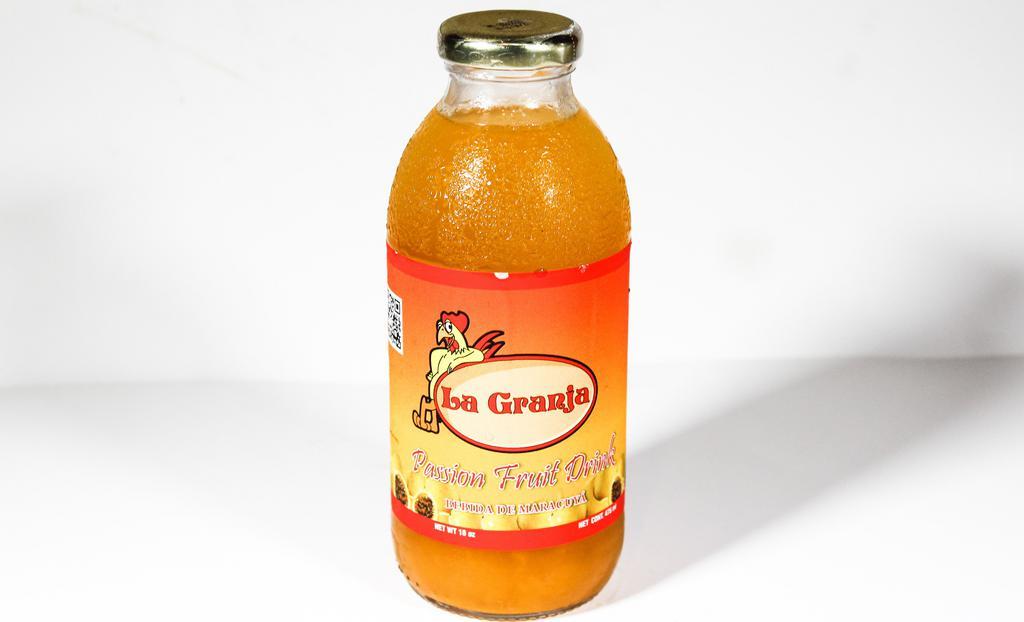 Juices · Mango, passion fruit (maracuya), peach, (durazno).