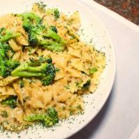 Broccoli & Garlic Pasta · Broccoli florets and roasted garlic sauteed in olive oil then tossed with bowtie pasta and a...