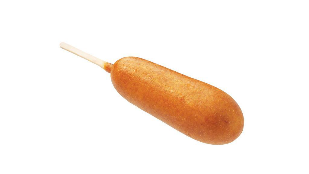 2 Corndogs · Battered and deep fried sausage on a stick.