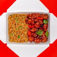 Dragon Fire · spicy garlic sauce & green and red bell pepper