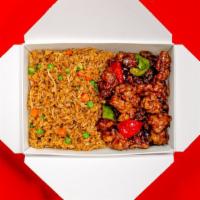 General Tso'S · with green and red bell pepper