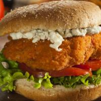 Mike'S Buffalo Grouper Sandwich · Fresh fish sandwich made on french bread with a  breaded grouper tossed with a buffalo sauce...