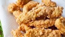 Crispy Chicken Strips (8 Ps) · 8-chicken strips,  served with choice of dipping sauce, Honey-Mustd. or BBQ or Ranch.