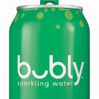 Bubly Lime · Sparkling water with a hint of lime! No sweeteners, all smiles.