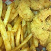 Fried Shrimp Basket · Eight pieces.