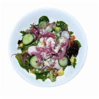 Abuela Salad · Spring Mix, Cucumber, Onion, Tomato, Queso Fresco, Avocado and Cilantro Dressing. Add your f...