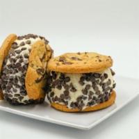 The Classic Sandwich (2-Pack) · Chocolate chip cookies, vanilla ice cream, rolled in chocolate chips. Brings two sandwiches.