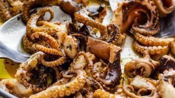 Fried Baby Octopus · Seasoned baby octopus, fried.