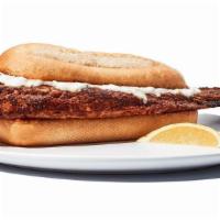 Big Fish Grilled Sandwich · Grilled cod sandwich with tartar sauce served on a fresh hoagie roll. Served with curly fries.