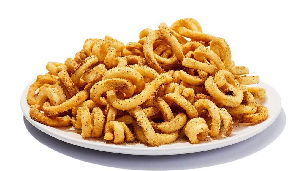 Curly Fries · Crispy curly potato goodness fried to perfection and tossed with our own special seasoning. 500 cal