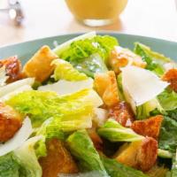 Caesar Salad · Romaine, Parmigiana croutons, housemade Caesar dressing. Add grilled chicken or (5) shrimp f...