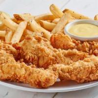 O'Charley'S Famous Chicken Tenders & Fries · Double hand-breaded Chicken Tenders served with Honey Mustard Dressing and fries.