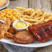 Steak, Ribs & Tenders Combo* · A 6-oz. sirloin, 1/3 rack of Baby Back Ribs with our signature BBQ sauce and our famous Chic...