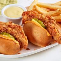 New! Kids Chicken Tender Sliders · Two O'Charley's Famous Chicken Tenders stuffed in our rolls with pickles, American cheese, a...