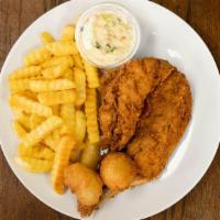 Whiting Snack Pack Specials · 5pc whiting Served with two hush puppies.