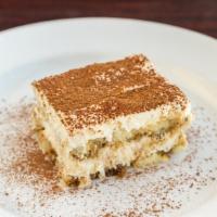 Russo'S Tiramisu · House-made with ladyfingers soaked in Italian espresso and Kahlua, layered with fresh mascar...