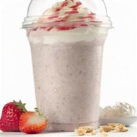 16 Oz. Strawberry Milkshake Ice Cream · Batido helado fresa.
