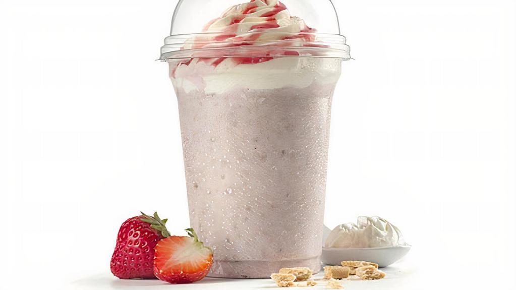 16 Oz. Strawberry Milkshake Ice Cream · Batido helado fresa.
