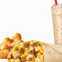Sausage Breakfast Burrito Combo · Kick start your morning with the same SONIC goodness of a simple breakfast burrito. Scramble...