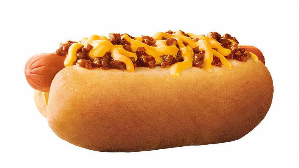 Chili Cheese Coney · Want something filling that's also a great deal? Try SONIC's Premium Beef Chili Cheese Coney. A grilled beef hot dog topped with warm chili and melty cheddar cheese served in a soft, warm bakery bun.