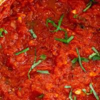 Marinara · Tomato sauce, garlic, Pecorino-Romano, oregano, and basil. If you want cheese, don't order t...