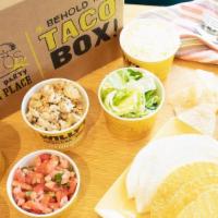 Taco Box · A Build Your Own Taco box to make tacos for 4-6 people.  Comes with choice of two proteins (...