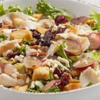 Newk'S Favorite (P) · All-natural chicken, mixed greens, grapes, pecans, artichoke hearts, dried cranberries, Gorg...