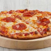 Kid'S Pepperoni Pizza · Pepperoni, house-shredded mozzarella and tomato sauce on a 7