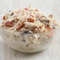 Grab & Go Chicken Salad Bulk Container · Chicken salad - made from scratch with tender all-white meat, sliced grapes, pecans, diced r...
