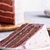 Strawberry Cake Slice · Made from Newk's very own bakery.