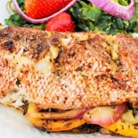 Red Snapper · snapper is bone -in head on,  in served Caribbean Style, fried or steamed. Serve with Creole...