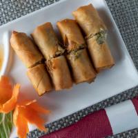 Spring Rolls · Vegetarian spring rolls are available.