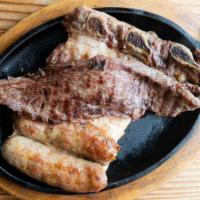 Mix Bbq For One / Parrillada Argentina X 1 · Flap meat grill, chicken, sausage and one short ribs perfect for one