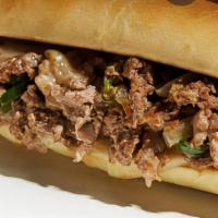 Cheese Steak Sandwich · Thin sliced steak with provolone cheese on a Long Roll