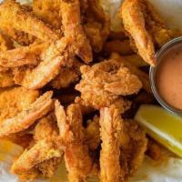 Fried Shrimp Basket (10) · All baskets come with Cajun fries. Fries can be substituted with corn or potatoes or steamed...