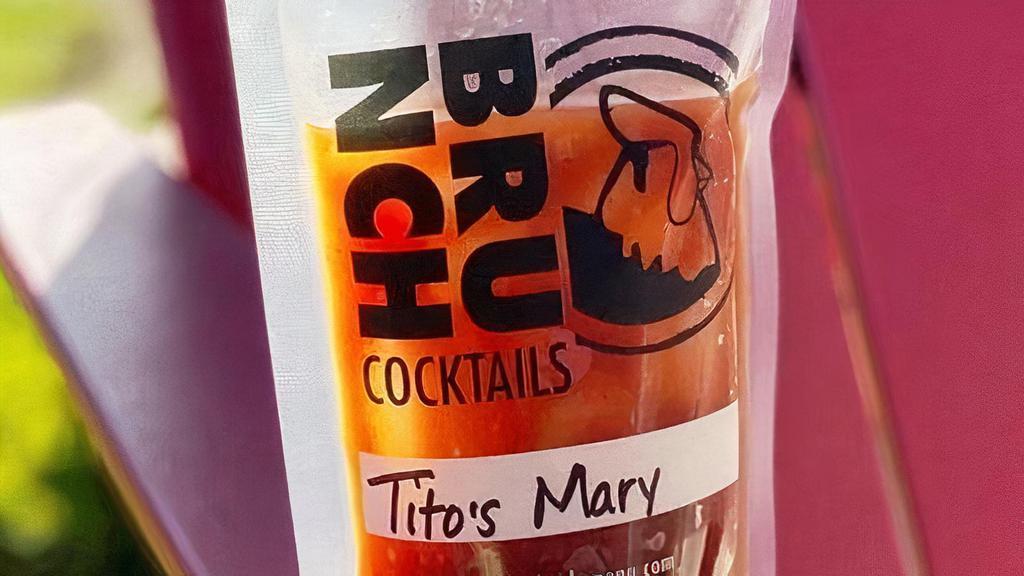 Tito’S® Mary, 16Oz (8% Abv) · Tito’s Handmade Vodka with our house-recipe bloody mary mix.