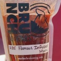 Abe Famous Infused Mary Pitcher, 32Oz (8% Abv) · Spicy pepper-infused vodka with our house-recipe. bloody mary mix.