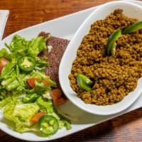 Green Lentils
 · Green lentils cooked with onion, garlic, ginger, oil, and Abol spices.