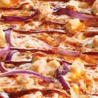 Bbq Chicken · Traditional crust brushed with garlic butter with 100% real cheese, cheddar, premium chicken...
