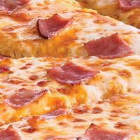 Zesty Ham & Cheddar · Traditional crust brushed with garlic butter and topped with Zesty Parmesan Ranch sauce, 100...