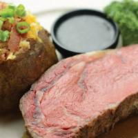 Connors 12 Ounce Prime Rib · 12 ounce, slow cooked in our special ovens, au jus