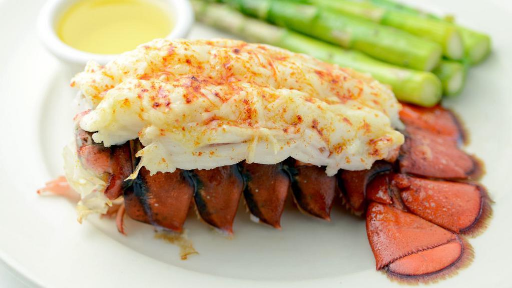 One Cold Water Lobster Tail Dinner · 10-12 ounce cold water lobster tail, drawn butter, choice of side item