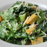 Caesar Salad · Romaine lettuce, croutons, parmesan, eggless Caesar dressing served on the side