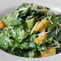 Caesar Salad (Large) · Romaine lettuce, croutons, parmesan, eggless Caesar dressing served on the side