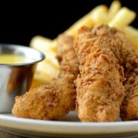 Kid'S Fried Tenders · Hand breaded chicken tenders served with your choice of side item