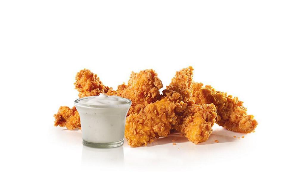 5 Piece - Hand-Breaded Chicken Tenders™  · Premium, all-white meat chicken, hand dipped in buttermilk, lightly breaded and fried to a golden brown. Served with a choice of dipping sauce.