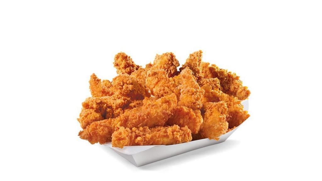 15 Piece - Hand-Breaded Chicken Tenders™ Box · Premium, all-white meat chicken, hand dipped in buttermilk, lightly breaded and fried to a golden brown. Served with a choice of dipping sauce.