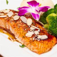 Salmon  · Delicious Salmon, 6-8 ounces, juicy and perfect flavor.
